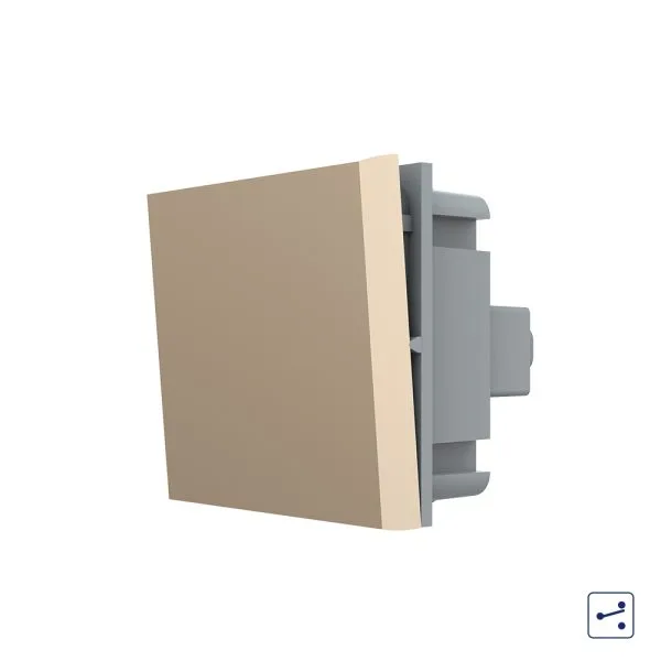 Modul Întrerupător Mecanic Simplu Cap-Scară 2M LIVOLO - Auriu