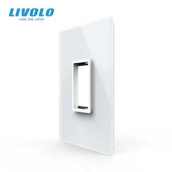 Ramă din Sticlă 1M Pentru Doză 3M Standard Italian LIVOLO - Alb