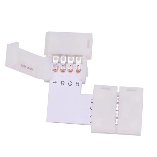 Conector 90 grade banda led rgb 5050 10mm